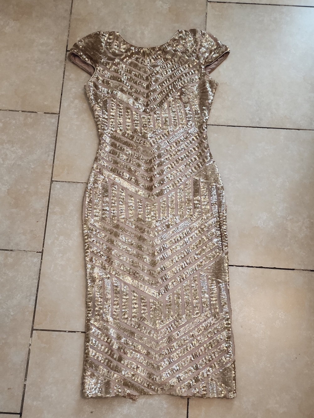 New Dress The Population Sequinmidi Dress Size Small